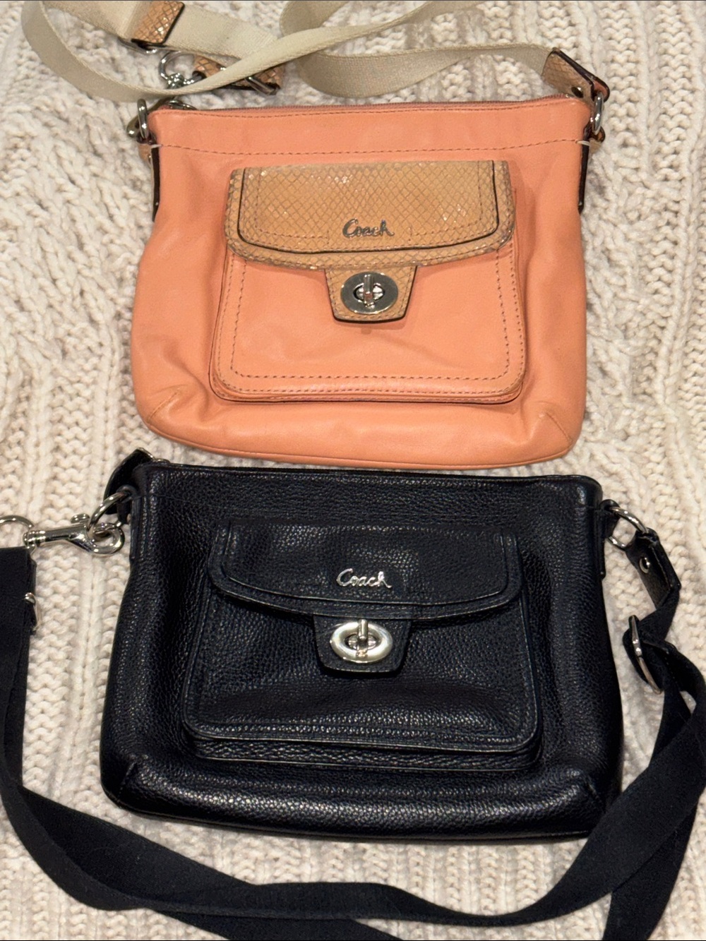 Coach Vintage Crossbody Bags in Peach or Black 🌻Choose one🌻